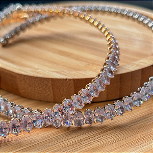 COLAR RIVIERA ARO ZIRCÔNIA OVAL