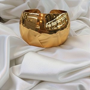 BRACELETE GORDO LISO DOURADO