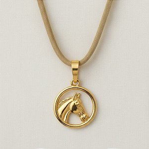 PINGENTE MEDALHA VAZADA CAVALO