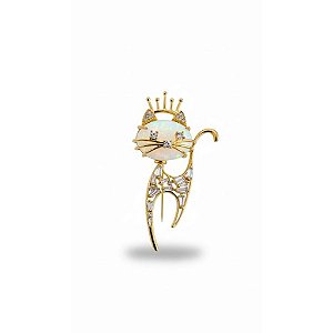 BROCHE GATINHO COROA