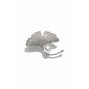BROCHE FOLHA MZ PEROLA