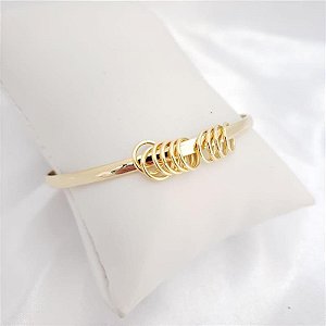 BRACELETE ARGOLA LISA BANHADA A OURO (03010339)