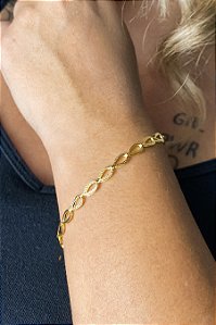 Pulseira Corrente De Gota Banhado em Ouro 18k (PL0075)