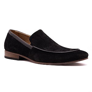 Sapatos Masculino Loafer Social Solado de Couro (STFBLKCAM)