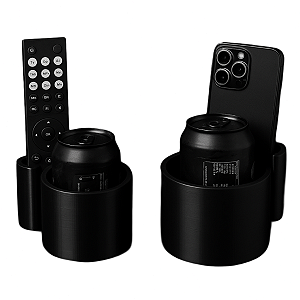 Porta Copos 2 em 1: Sup p/ Copos e Celular/Controle - PRETO