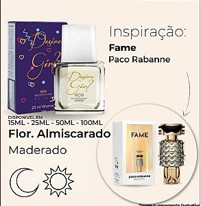 DESIRE GIRL- Perfume Floral Almiscarado Inspirado no Fame de Paco Rabanne