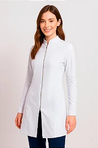 Jaleco Clássico com Zíper Extra - Branco