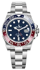 Rolex GMT II Master Jubilee Oyster Steel Black Grey Bruce Wayne 40mm