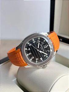 Patek Philippe Aquanaut Laranja ETA Silicone Aço 40mm