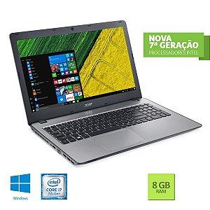 NOTEBOOK ACER I7 7ª GERAÇÃO 8GB SSD 240GB PLACA DE VIDEO DEDICADA GEFORCE