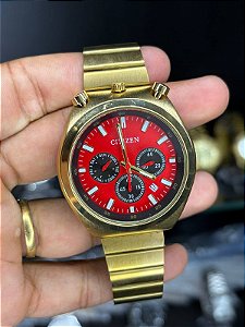 CITZ.  Aço gold/vermelho