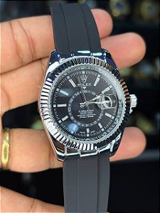 RLX - Sky Dweller Prata/Preto