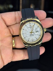 RLX - Sky Dweller Dourado/Branco