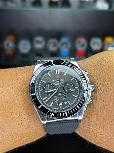 Breit. Chronometre Emborrachado Preto