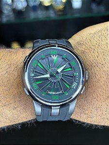 AX Giratório Emborrachado Preto/Verde