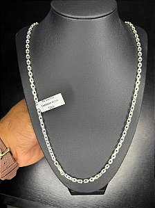 cordão cadeado 4mm - prata