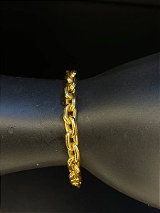 PULSEIRA ELO CADEADO- 5 MM