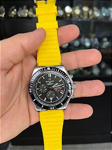 Breit. Chronometre Emborrachado Amarelo