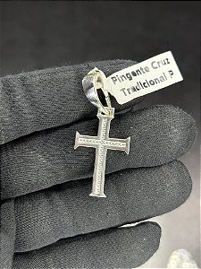 PINGENTE CRUCIFIXO M - BANHADO A PRATA
