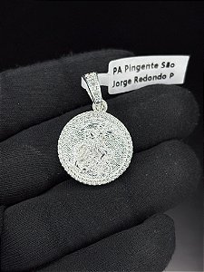 PINGENTE MEDALHA SAO JORGE P PRATA