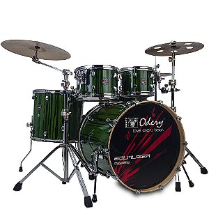 Bateria Odery Equalizer Series Laqueada Emerald Green Trees