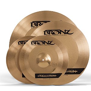 Set de Pratos Bronz contendo HH 14'(par), Crash 16' e Ride de 20' - Projection Series (B10) c/ B
