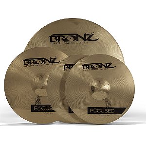 Set de Pratos Bronz - HH 13 CR 14 RD 18 - Focused Series (Brass) c/ caixa