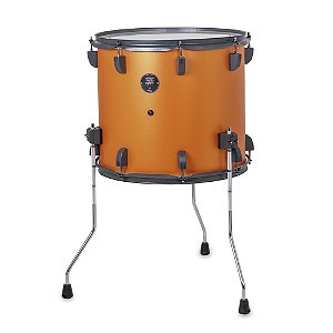Surdo Odery Tiger series 14 x 12 c/ 3 pés - acabamento Metal Orange com ferragens em Grafite