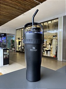 Garrafa Térmica com Suporte para Celular 1,2L - Preto
