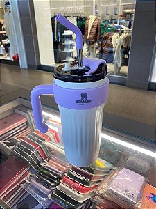 Garrafa Térmica Pequena com Alça e Canudo 700ml