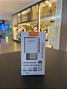 Carregador Kaidi Tipo C  - Entrada Tipo C