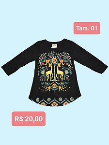 Blusa Infantil Manga Longa - Tamanho 1