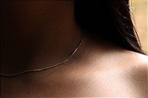 Corrente rabo de rato laminada 1,0mm x 40cm