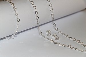Kit colar + pulseira + par de brincos
