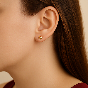 Brinco bola em ouro 18k