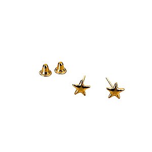Brinco estrela baby em ouro 18k