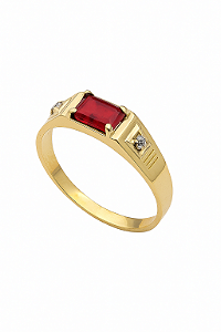 Anel Masculino de Formatura em Ouro 18K