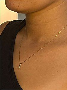Cordão com Pingente Coração em Ouro 18k