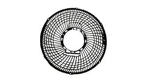 Grade Traseira Fechada Curva Ventilador Mondial V-30 34cm Pr