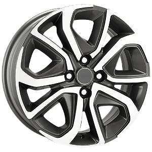 Roda Fiat Argo R91 Aro 14 4x98 Grafite Diamantado