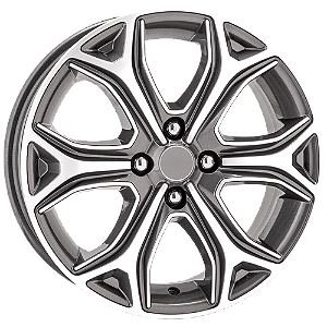 Roda Fiat Strada Volcano S29 Aro 15 4x98 Grafite Fosco Diamantado