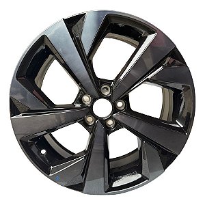 Roda Nivus Highline 2025 Aro 17 Original Volkswagen 5x100 Preto Diamantado Fumê