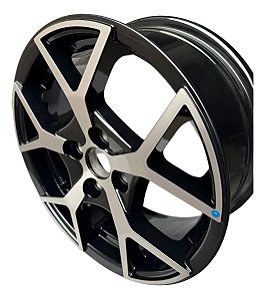 Roda Original Renault Sandero Logan Aro 15 Diamantada 4x100 Preto Diamantado