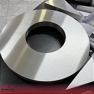 Letra em Aço Inox Escovado