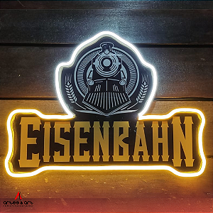 Logo em Acrílico Adesivado com Neon LED