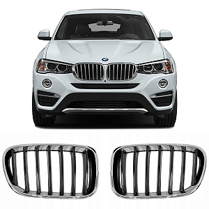 Grade Cromada Parachoque Dianteiro Bmw X3 2015 2016 2017