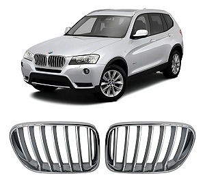 Grade Parachoque Dianteiro Bmw X3 2011 2012 2013 2014 Prateado