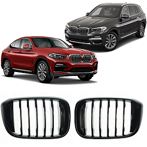 Grade Parachoque Dianteiro Black Piano Bmw X3 X4 2018 2021