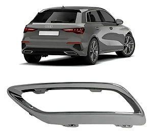 Friso Cromado Ponteira Escapamento Audi A3 2021 2023 2024 Ld