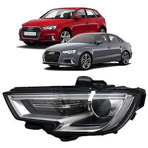 Farol Led Xenon Audi A3 2017 2018 2019 2020 Lado Esquerdo
